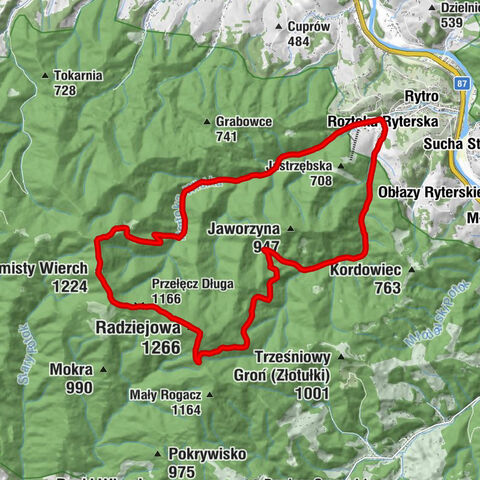 Park Linowy ABlandia - Złomisty Wierch - Bukowinki - Radziejowa