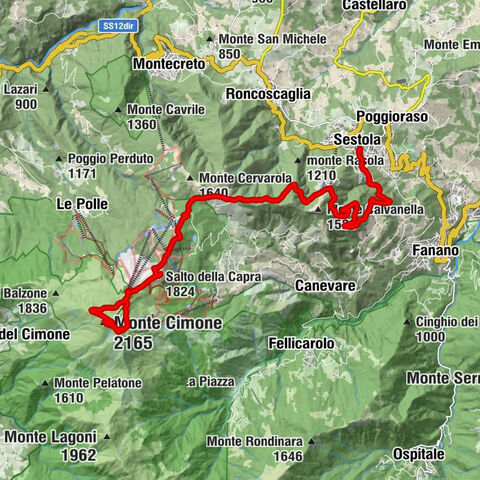 Rifugio Pian Cavallaro - Monte Cimone - Monte Cimoncino - Ara del Gallo