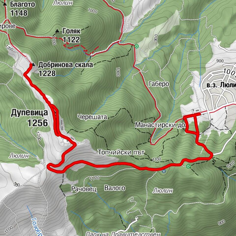 х. Бонсови поляни - Добринова скала - Дупевица