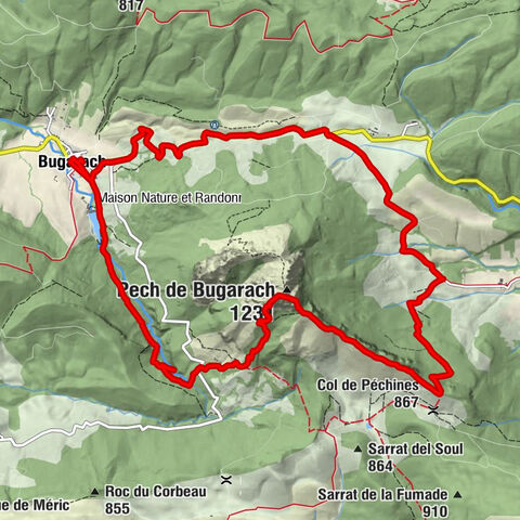 Bugarach - Cascade des Mathieux - Pech de Bugarach - Église Notre-Dame