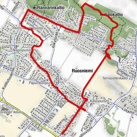 Pori - Ruosniemi - Palokallio - Alikylä