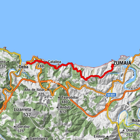 Zumaia - Arranomendi - Santa Catalina - Deba