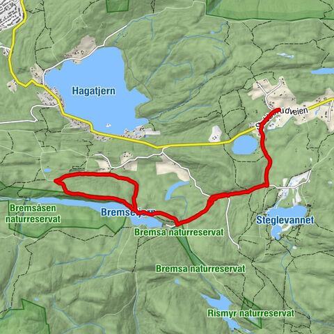 Mjøndalen - Riseplassen - Bremsåsen - Viksetra