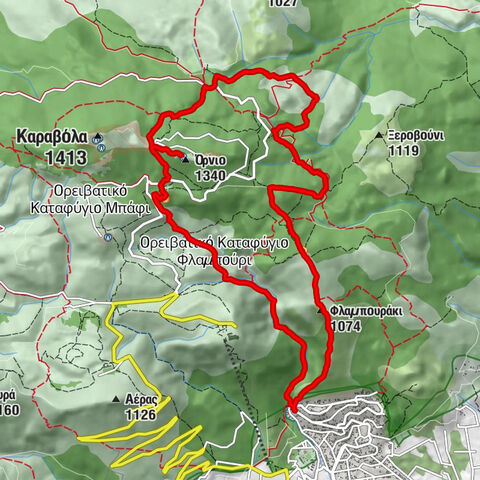 Κοινότητα Αχαρνών - Φλαμπουράκι - Όρνιο - Ορειβατικό Καταφύγιο Μπάφι