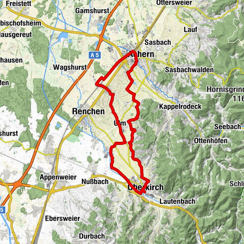 Renchtal Radtour: Durch das Renchtal nach Achern.