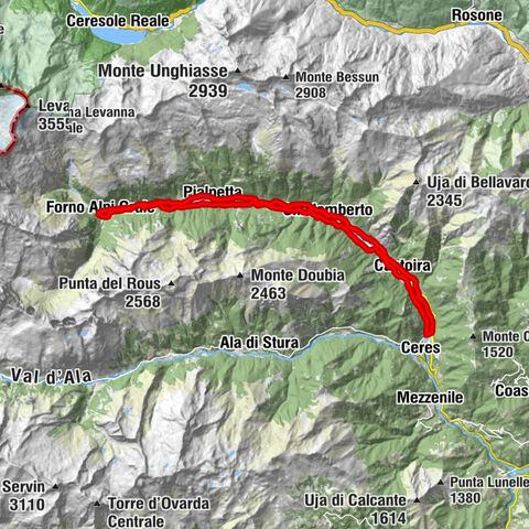 CERES nature trail up to Forno Alpi Graie