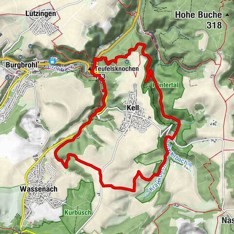 Andernach - Trasshöhle - Teufelsknochen - Siebengebirgsblick