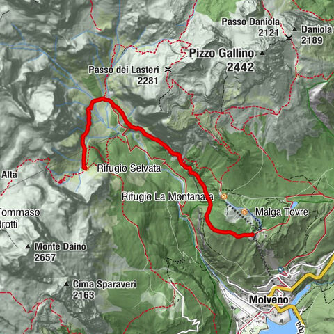 Molveno - Rifugio Pradel - Rifugio Croz dell'Altissimo - Rifugio Selvata