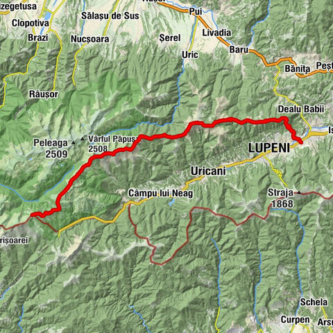 Vulcan - Pietrii - Piscul Oborocii - Șaua Paltina