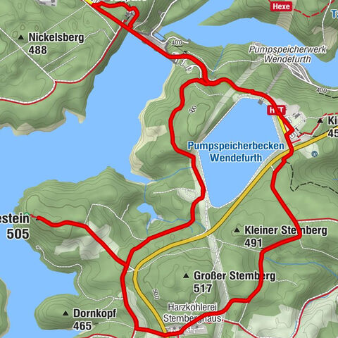 Harzköhlerei Stemberghaus - Rotestein - Zur Talsperre - Köhlerhütte