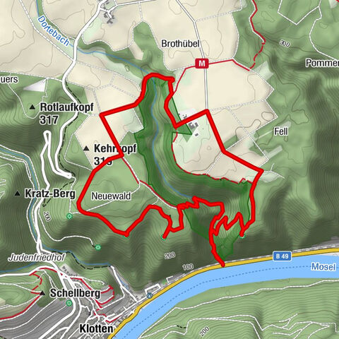 Klotten - Off'm Kasteschkopp - Dortebach Wasserfall