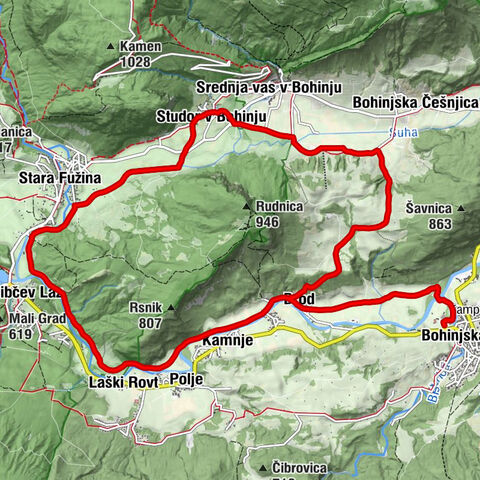 Bohinjska Bistrica - Brod - Savica - Gostilna Danica