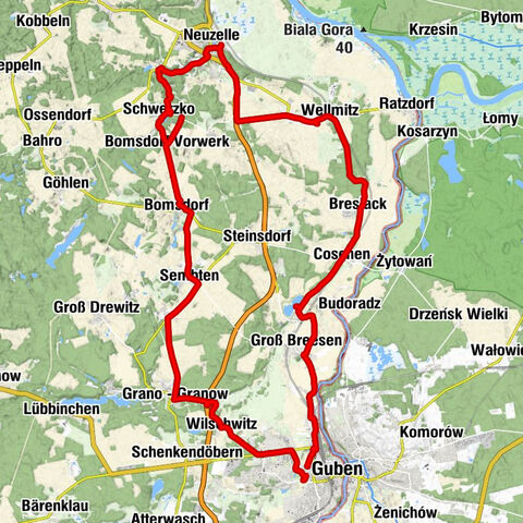 Gubin - Pfarrkirche zum Heiligen Kreuz - Spinnberg - Guben