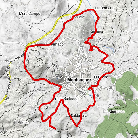 Montánchez - El Pocito - Recuera - Parador de Padrino
