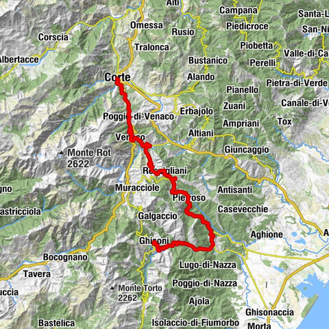 Corte - Chapelle Saint-Antoine-de-Padoue - Église Saint-Paul - Église Santa-Maria