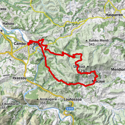 Cambo-les-Bains - Ogibarnia - Macaye - Basaburu
