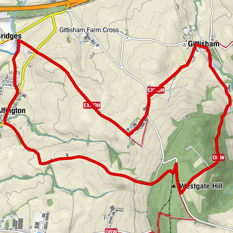 Gittisham - Fenny Bridges - Westgate Hill - St Michael's