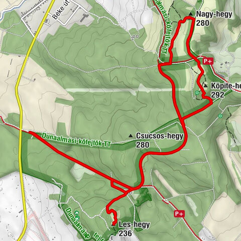 Szomód - Nagy-hegy - Köpite-hegy - Dunaalmás