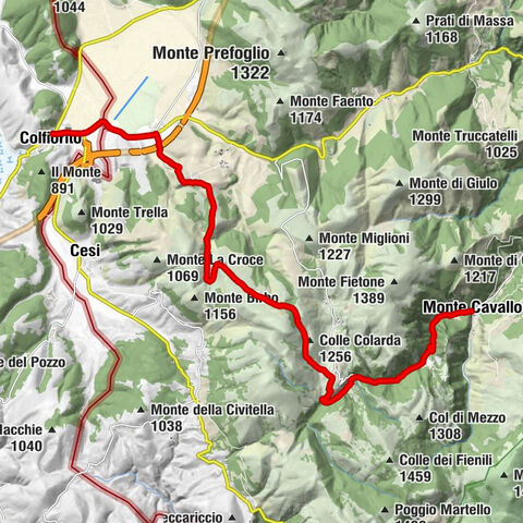 Colfiorito - Santa Maria di Plestia - Colle Colarda - Monte Cavallo