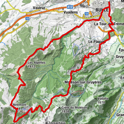 Bulle - Niremont - Les Alpettes - Saint-Pierre-aux-Liens