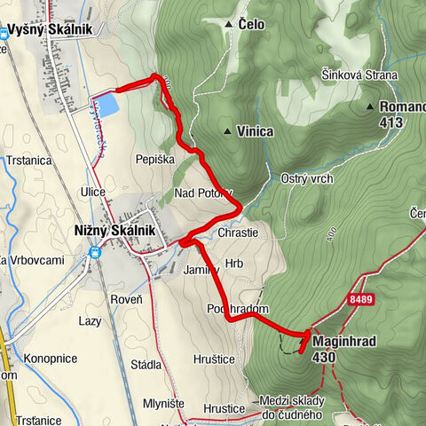 Nižný Skálnik - Maginhrad - Rozhľadňa Maginhrad