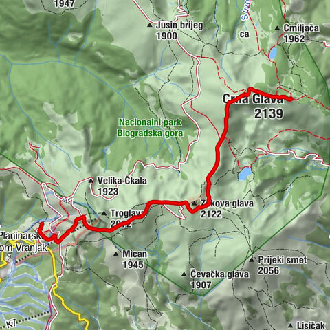 Opština Berane - Planinarski dom Vranjak - Zekova glava - Crna Glava