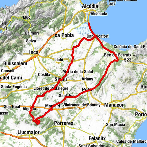 Platja de Muro - La Immaculada - Santuari de Cura - Puig de Randa