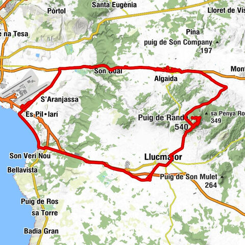 Les Meravelles - collada de Gràcia - Puig de Randa - Palma