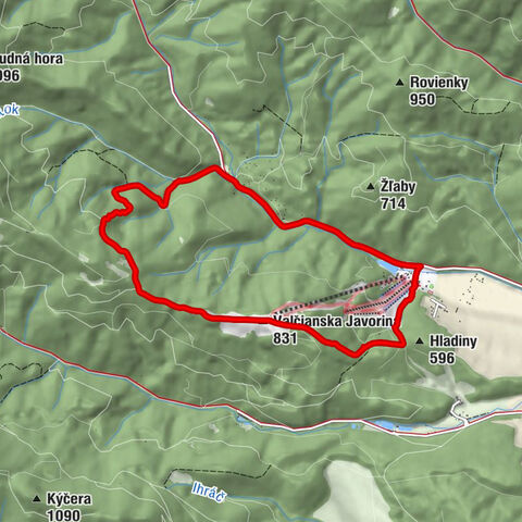 Slovany - Pivnica - Valčianska Javorina - Humno