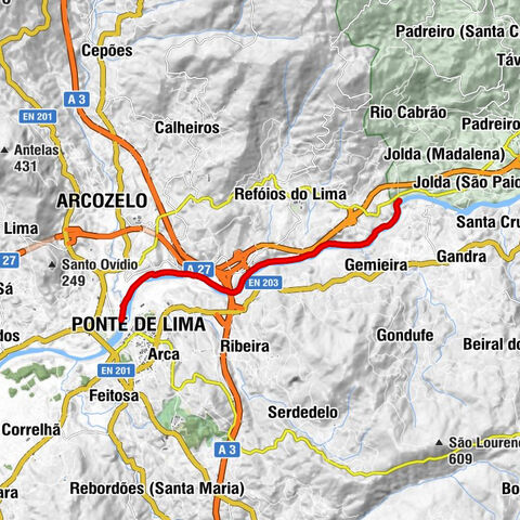 Ponte de Lima - Capela de Santo António - Cascatas da Gemieira - Gemieira