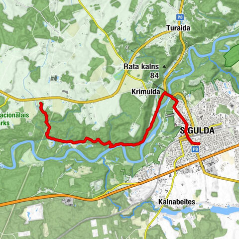 Sigulda - Mazā Velnala - Krimuldas baznīca