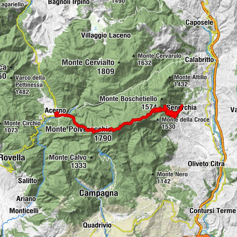 Acerno - Monte Raianetta - Monte Polveracchio - Senerchia