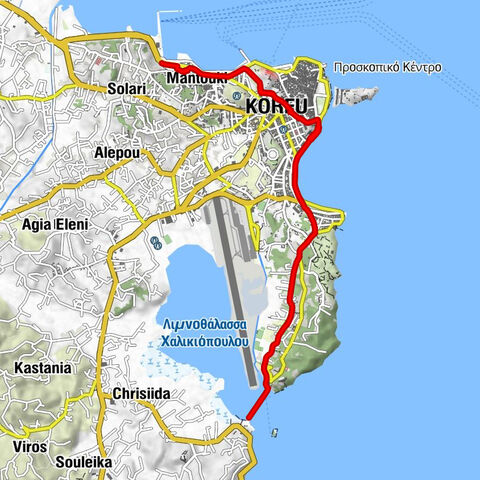 Δήμος Κεντρικής Κέρκυρας και Διαποντίων Νήσων - Τένεδος - Κέρκυρα - Θέα προσγείωσης αεροδρομίου