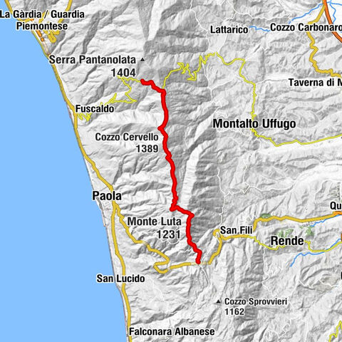 Rifugio Cinquemiglia di Fuscaldo - Cozzo Cervello - Monte Luta - Cozzo Scuteri