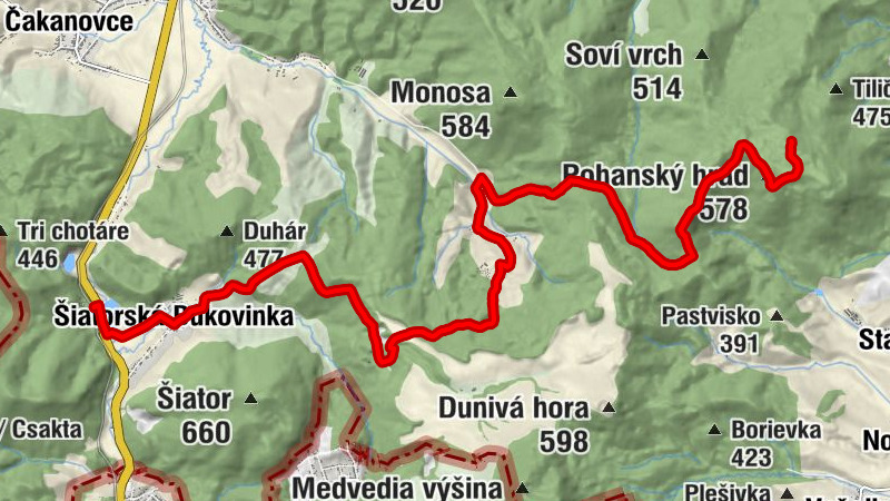 Šiatorská Bukovinka - Garád - Pohanský hrad - Stará Bašta