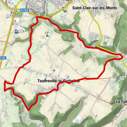 Touffreville-la-Corbeline - Le Bourg - Église Saint-Martin - La Côte Saint-Farot