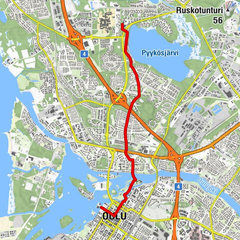 Oulu - Ydinkeskusta - Kaijonharju