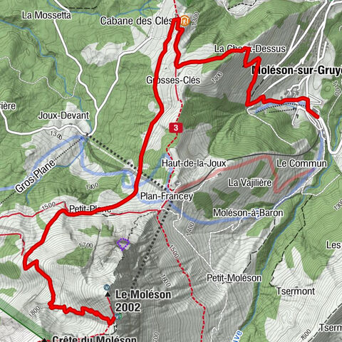 La Pierre à Catillion - Vestige de La Pierre à Catillion - Cabane des Clés - Le Sommet