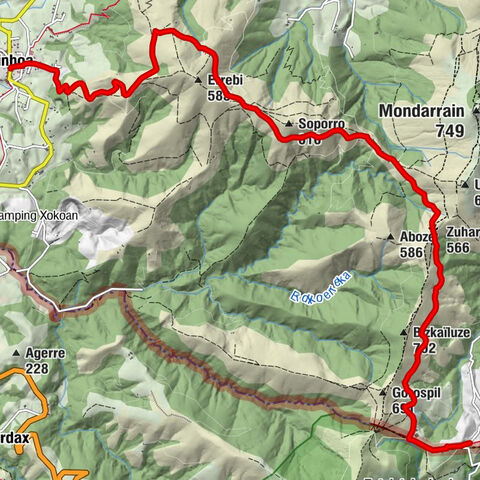 Karrika - Hirukurutzeta - Zuharretako lepoa - Mugaxelai
