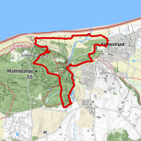 Slettestrand - Sankt Olufs Kilde - Hjortdal Kirke - Restaurant Slettestrand