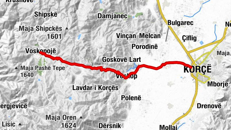 Korçë - Turan - Voskop - Voskopojë