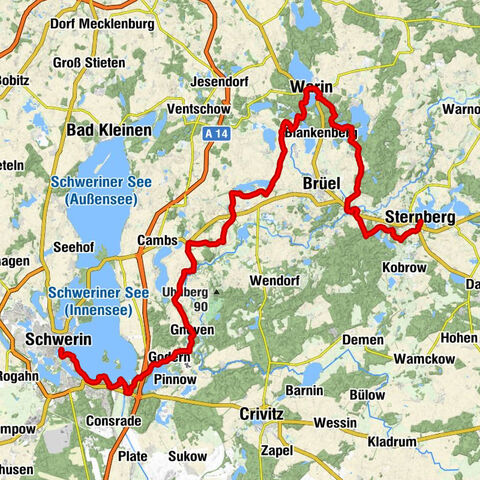 Schwerin - Strandperle - Sankt Josef - Sternberg