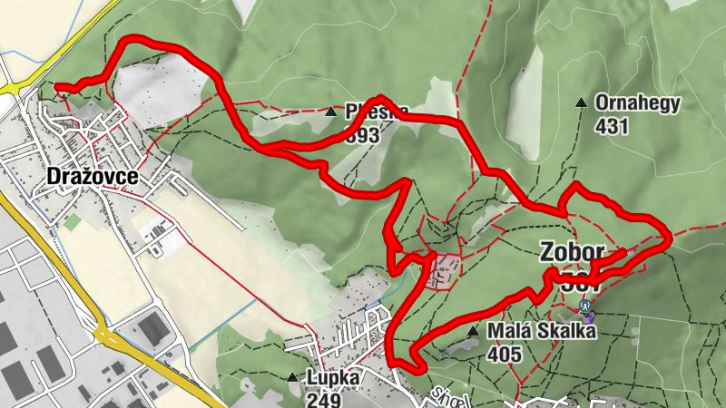 Kostol sv. Michala archanjela - Zobor - Malá Skalka - Nitra