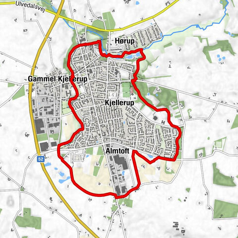 Gammel Kjellerup - Almtoft - Kjellerup - Hørup