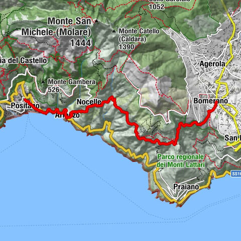 Bomerano - Grotta Biscotto - Colle Serra - Positano