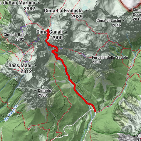 Tonadico - Pedemonte - Rifugio Pradidali