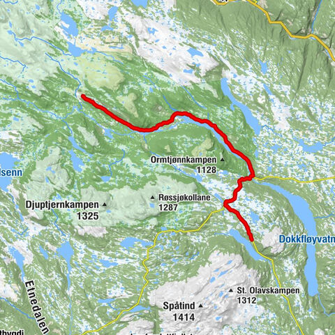 Nordre Land - Oppsjøkrysset - Oppsjøen - Ytre Liomseterhaugen