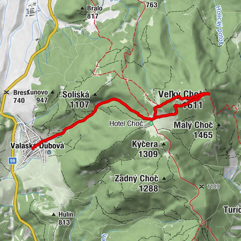 Valaská Dubová - pod Žiarcom - Solisko - Veľký Choč