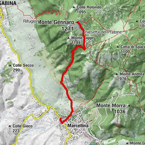 Crocetta - Bivio - Marcellina - Monte Gennaro