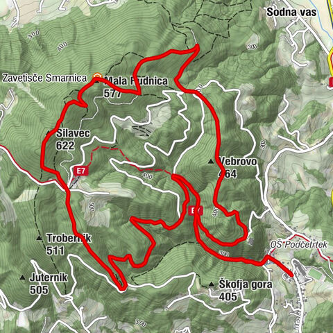 Podčetrtek - Silavec - Mala Rudnica - Vebrovo